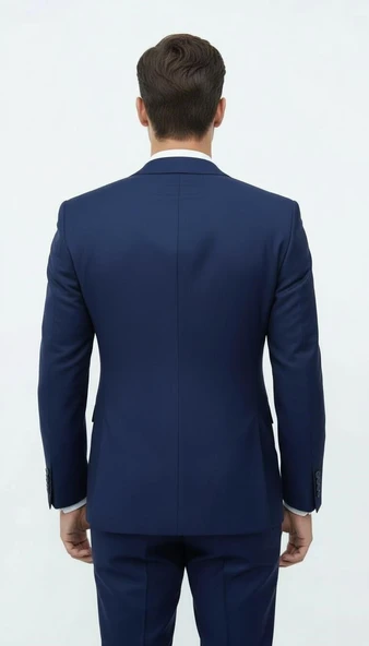 Doğal Düğmeli Kruvaze Erkek Blazer Ceket – Premium Kumaş, Slim Fit Şıklık - Resim 8