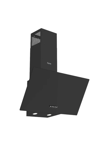 Ferre D086 Siyah Tuşlu Tek Cam Ankastre Davlumbaz ürün görseli 1