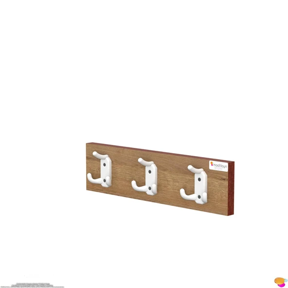 Modilayn ARI 9 Kancalı Banyo Askısı 3'lü Set 36,4x9,6cm Şık Tasarım Ekstra Düzen ve Yer Tasarrufu - Resim 6