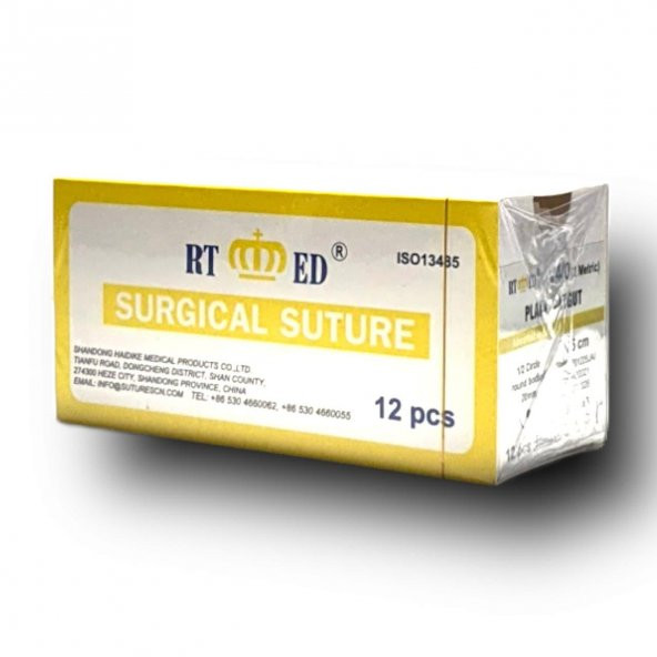 Düz Kat Küt 3/0 İplik 1/2 26 mm Yuvarlak İğneli 12 Adet