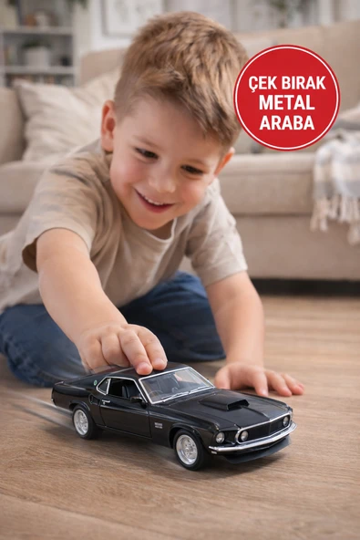 1969 Ford Mustang Boss Metal Araba | Çek Bırak | Açılabilir Kapılar ürün görseli 1