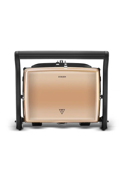 Gastro Grill Glass Premium 2400W Izgara ve Tost Makinesi Mineral Gold 6 Dilim Kapasiteli - Resim 3