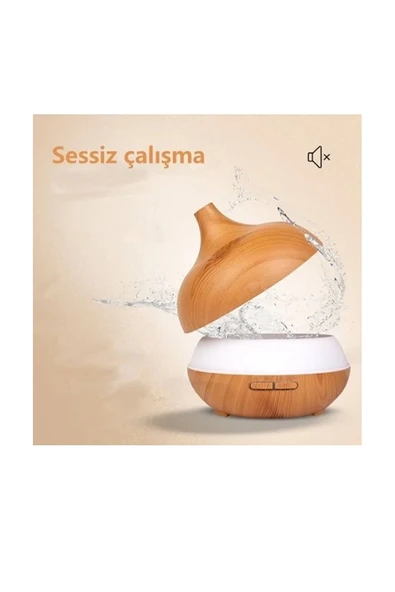 Hava Nemlendirici 7 Led Işıklı Aromatik Oda Kokusu 550 Ml Kahve Aroma Difüzörü Buhar Makinası - Resim 4