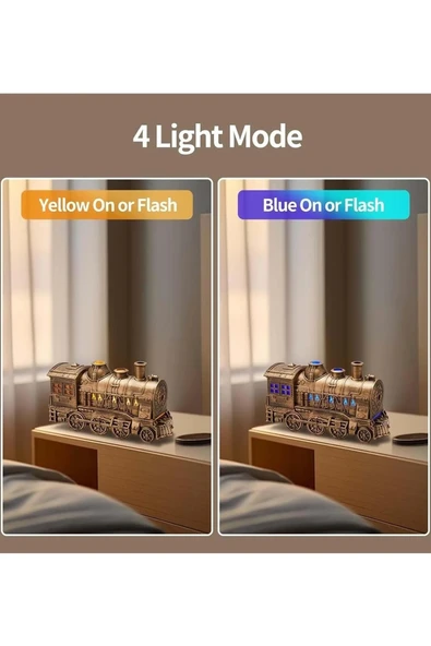 Tren Şeklinde Buharlı Oda Hava Nemlendirici Işık Buhar Makinesi Kumandalı - Resim 8