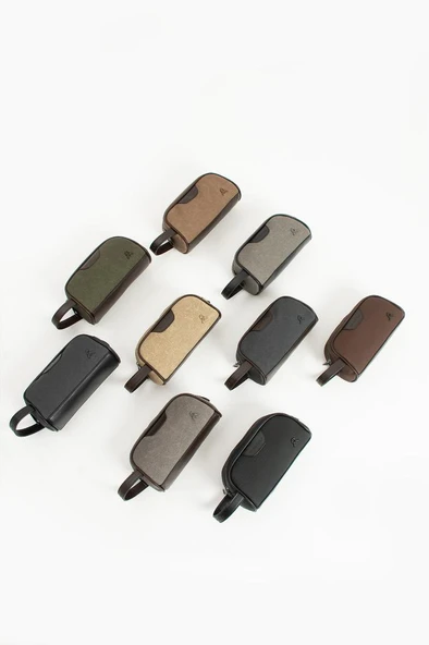 Erkek El Çantası Kanvas Kumaş Suya Dayanıklı Portföy Stil El Çantası Traş Kozmetik Çantası 20*10 Cm - Resim 5