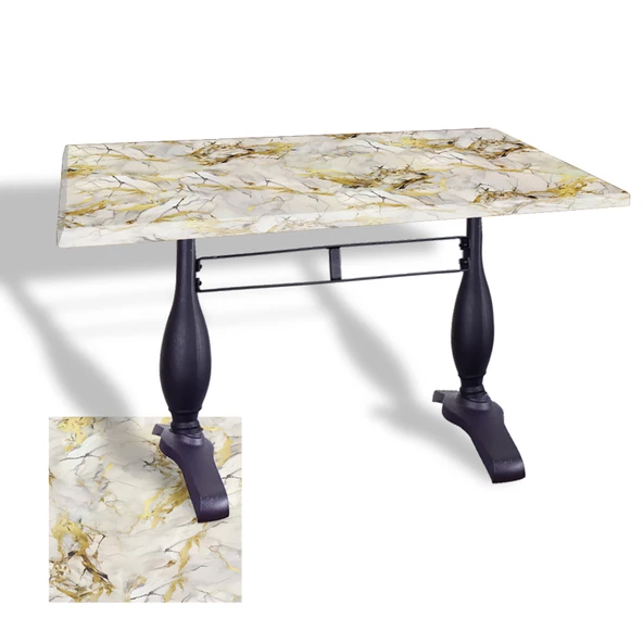 Çipa 3011 Döküm Ayak Masa 70x120 cm - (Werzalit, Wermodin ve Allzalit Tabla) - Gold ürün görseli 1