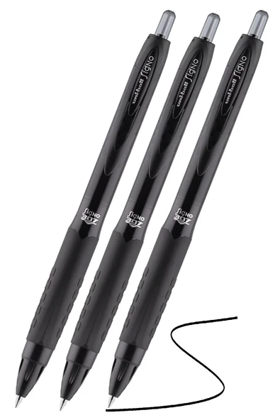 Siyah Pilot Kalem Signo 307 3 Adet Uniball Basmalı Pilot Kalem 0.5 mm Roller Uçlu Pilot Kalem İnce Uçlu Likit Mürekkepli ürün görseli 1