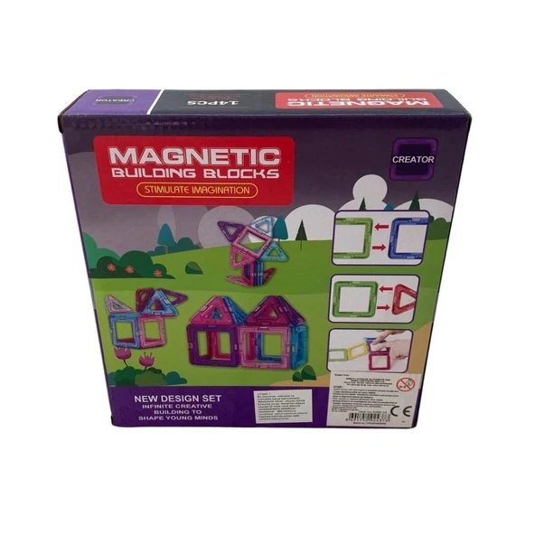 Manyetik Bloklar 14 Parça Eğitici ve Yaratıcı Yapı Seti ürün görseli 1