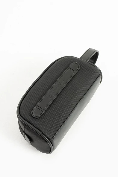 Erkek El Çantası Lacos Deri Suya Dayanıklı Portföy Stil El Çantası Traş Kozmetik Çantası 20*10 Cm - Resim 5