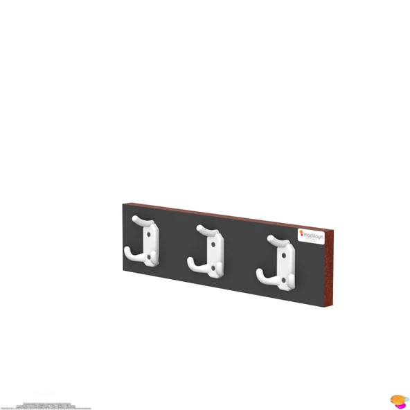 Modilayn ARI Serisi 9 Kancalı Banyo Askısı - 3'lü Set (46,4x9,6cm) | Ekstra Düzen ve Yer Tasarrufu - Resim 7