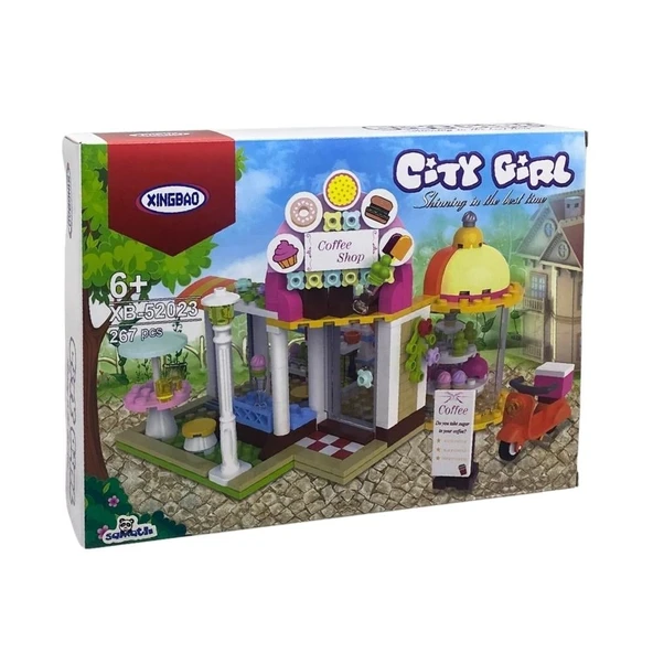 Tatlı Kafe Yapım Seti 267 Parça  Eğlenceli ve Eğitici Blok İnşa Oyuncağı ürün görseli 1