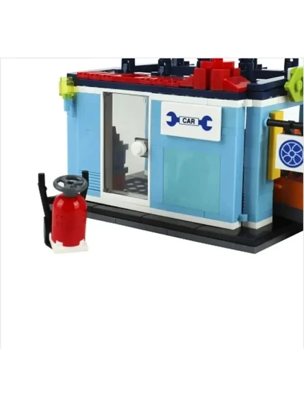 Araç Tamircisi Yapım Seti 373 Parça  Eğitici ve Detaylı Blok İnşa Oyuncağı - Resim 2