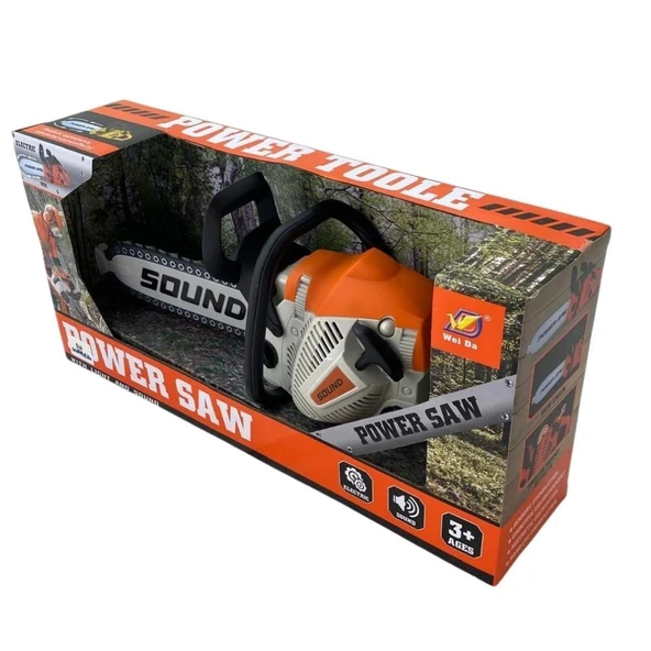 Oyuncak Pilli Sesli Testere Eğlenceli ve Eğitici El Aleti Oyuncağı - Resim 2