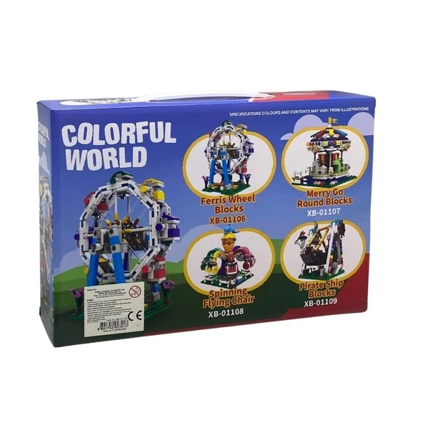 Dönme Dolap Yapım Blokları Oyuncak Seti 660 Parça MOC Uyumlu, Lunapark Serisi Eğitici İnşa Seti - Resim 6