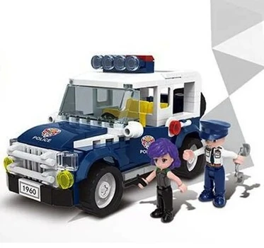 Oyuncak Şehir Polisi Jeepi Yapım Seti 185 Parça  Eğitici ve Detaylı Blok İnşa Oyuncağı ürün görseli 1