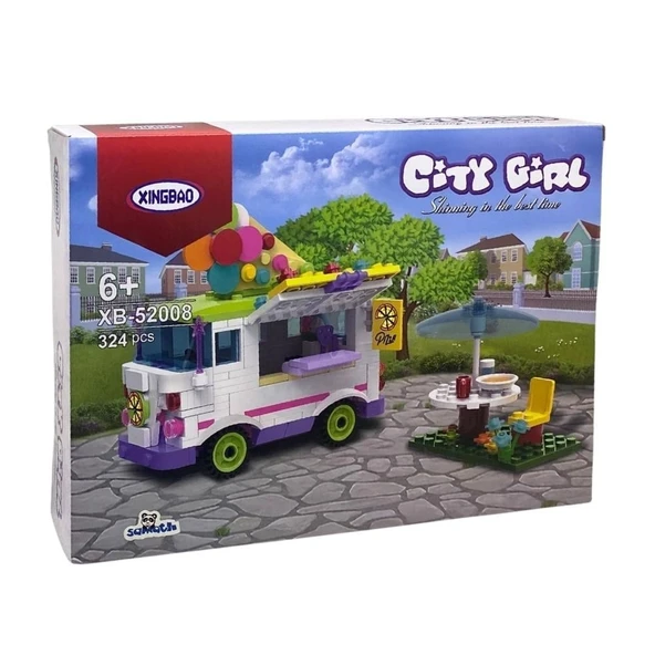 Dondurma Arabası Yapım Seti 324 Parça  Eğlenceli ve Eğitici Blok İnşa Oyuncağı - Resim 2