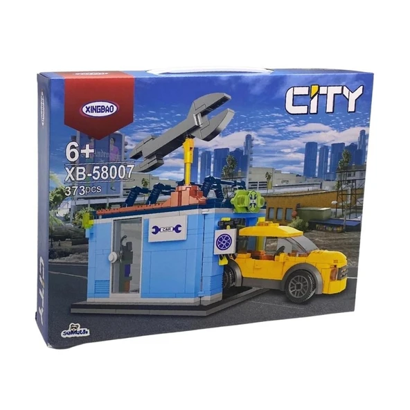 Araç Tamircisi Yapım Seti 373 Parça  Eğitici ve Detaylı Blok İnşa Oyuncağı - Resim 6