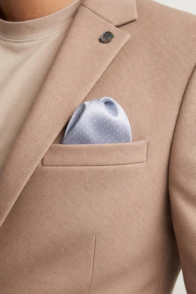 Erkek Slim Fit Tek Düğmeli Blazer Ceket – Vizon Renk, Şık ve Modern Kesim - Resim 4