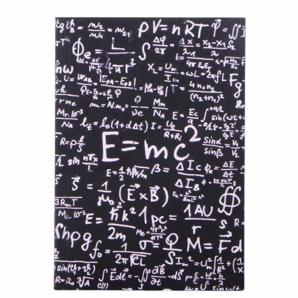 Einstein Karton Kapaklı Siyah Sayfalı Defter Orta Boy