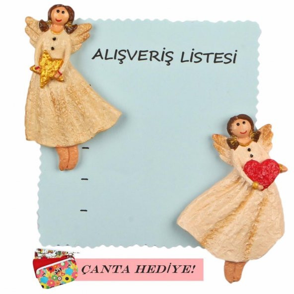 Polyester Melek Çift Magnet Çanta Hediyeli