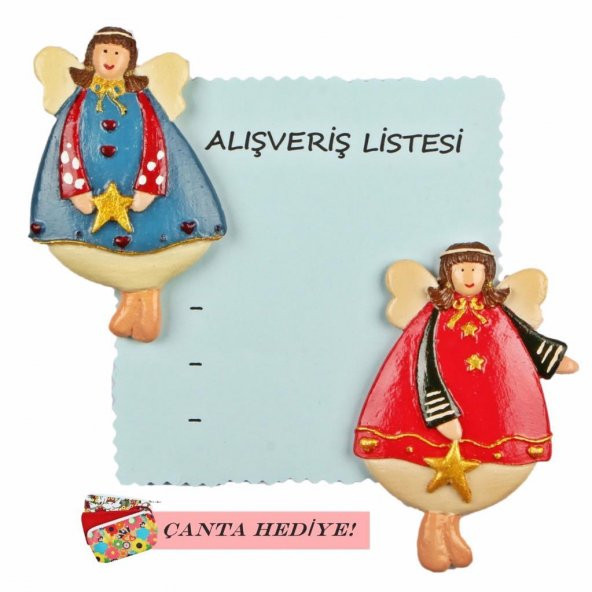Polyester Melek Çift Magnet Çanta Hediyeli