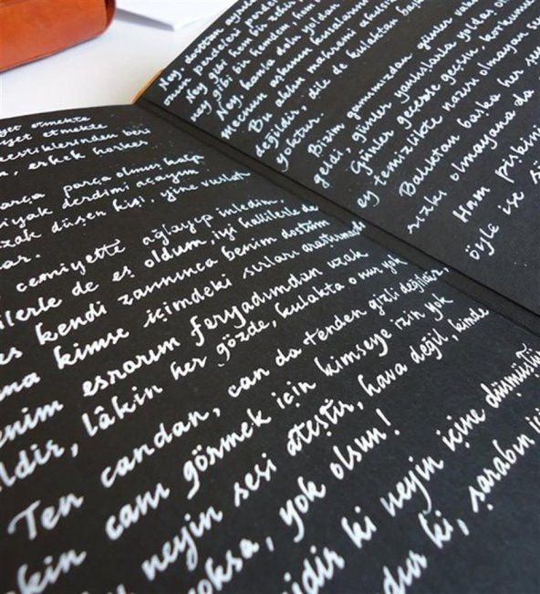 Fotoğraf Makinesi Karton Kapaklı Siyah Sayfalı Defter Büyük Boy - 3