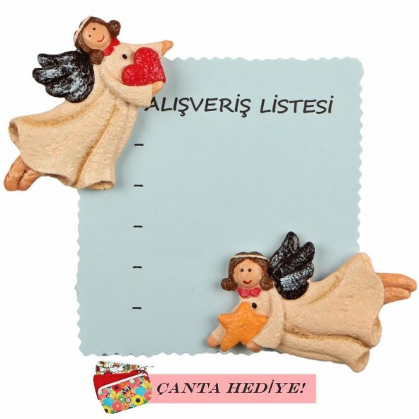 Polyester Melek Çift Magnet Çanta Hediyeli