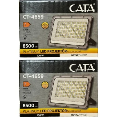 Cata CT-4659 100W 6500K (Beyaz Işık) Led Projektör (2 Adet) ürün görseli 1