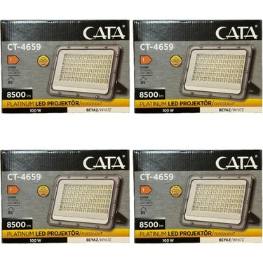 Cata CT-4659 100W 6500K (Beyaz Işık) Led Projektör (4 Adet) ürün görseli 1
