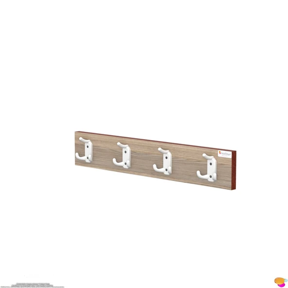 Modilayn ARI Serisi 12 Kancalı 51,4x9,6 cm 4'lü Set Banyo Askısı | Ekstra Düzen ve Yer Tasarrufu - Resim 7