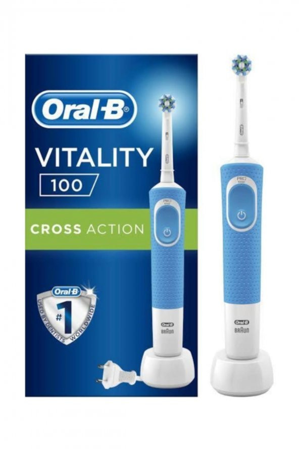 Oral-B Vitality 100 Cross Action Mavi Şarjlı Diş Fırçası