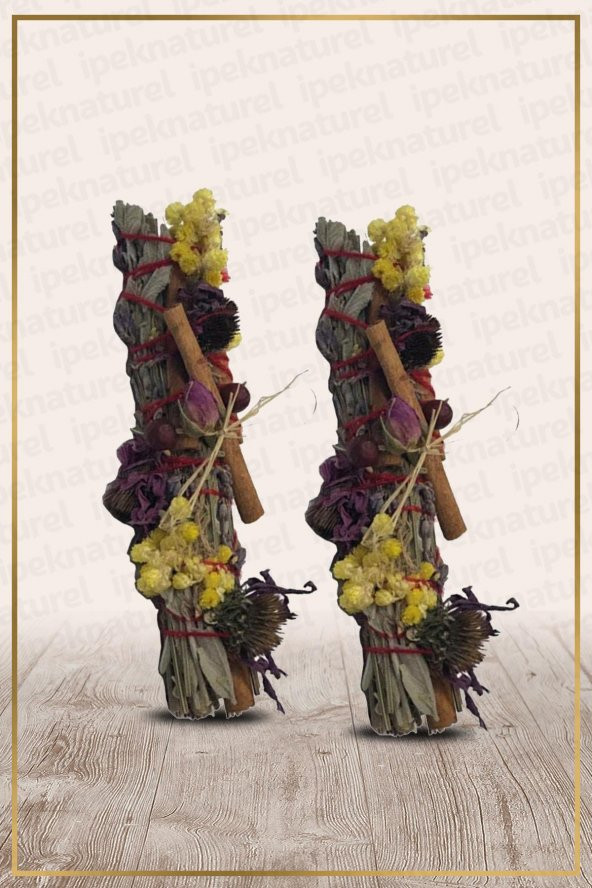 Hediyelik Rengarenk Adaçayı Tütsü Buketi