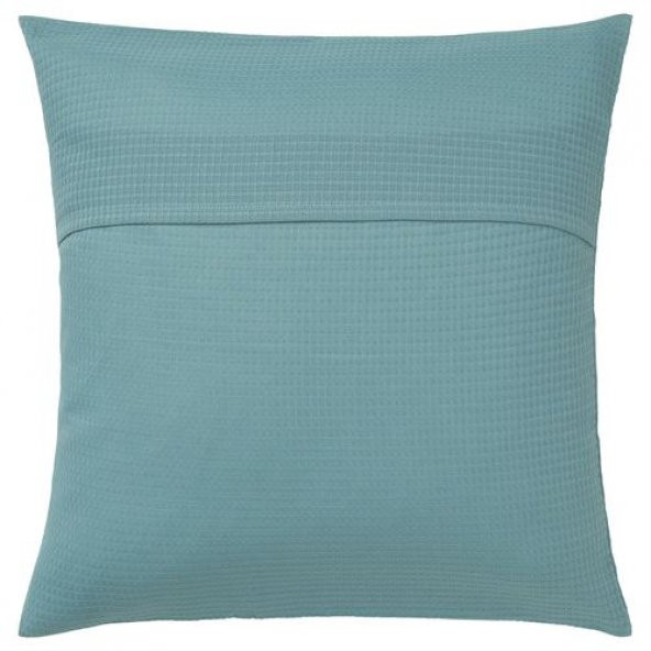 Kırlent-Minder Kılıfı minder Kılıfı, Gri-Turkuaz 50x50 Cm %100 pamuk - 4
