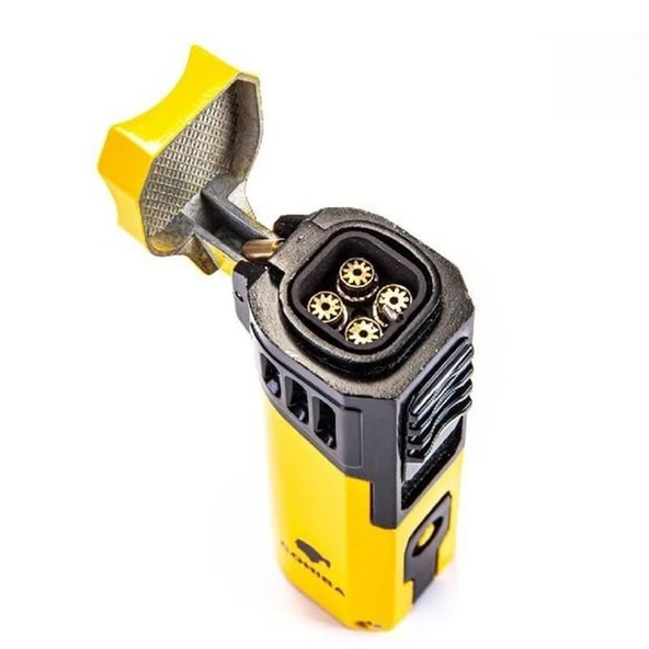 Cohiba CCM0623 4 Torch Gunmetal Puro Çakmağı Sarı - Resim 4