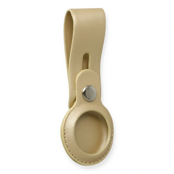 Airtag Askılı Deri Kılıf - Gold ürün görseli 1