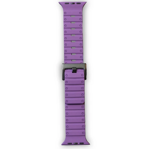Apple Watch 42mm Magnus Mıknatıslı Silikon Kordon - Mor ürün görseli 1