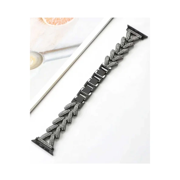 Apple Watch 38mm Node Taşlı Kordon - Siyah ürün görseli 1