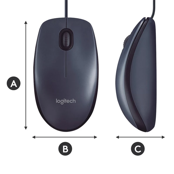 Logitech B100 Black USB Mouse 910-003357 - 5