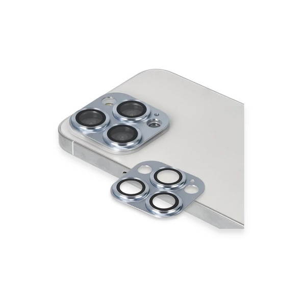 İphone 13 Pro Max Pers Alüminyum Kamera Lens - Sierra Blue - Resim 3