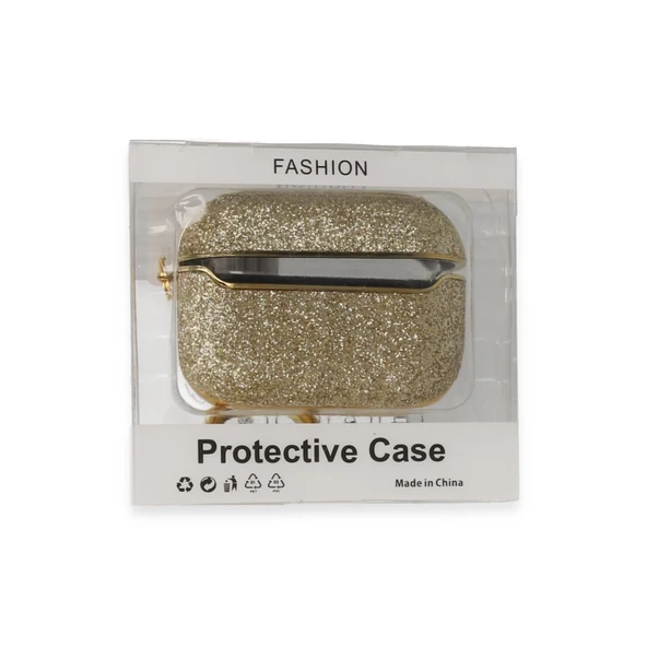 Airpods Pro 2 (2.nesil) Spell Simli Kılıf - Gold ürün görseli 1