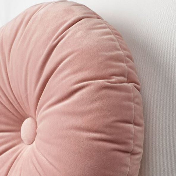 Yuvarlak Kırlent-Minder 40 cm IKEA Açık Pembe Renk Yuvarlak Kırlent 360 G - 2