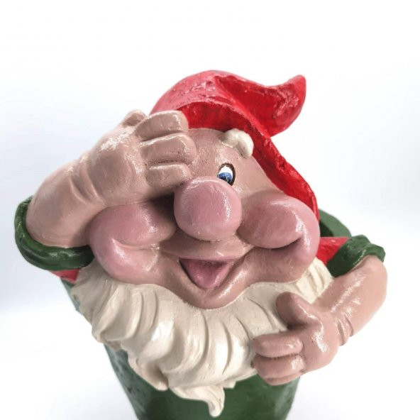 Crearthome Sevimli Cüce Dekoratif Saksı Küçük Boy - 4