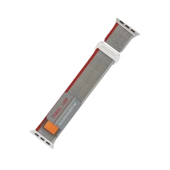 Apple Watch 38mm Alice Kumaş Kordon - Gri-kırmızı ürün görseli 1