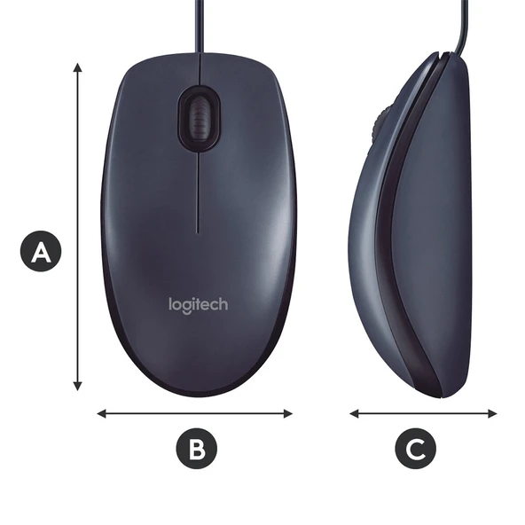 Logitech B100 Black USB Mouse 910-003357 - 4