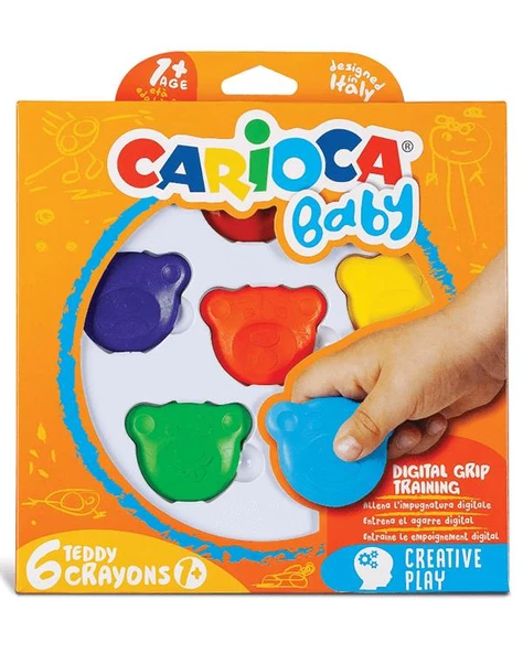 Carioca Baby Teddy 6lı Şekilli Mum Boya