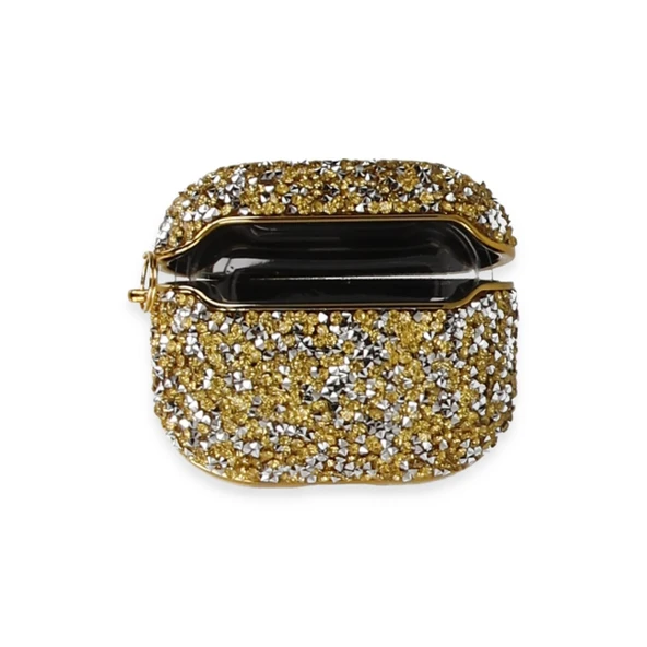 Airpods Pro (1.nesil) Mira Taşlı Kılıf - Gold ürün görseli 1