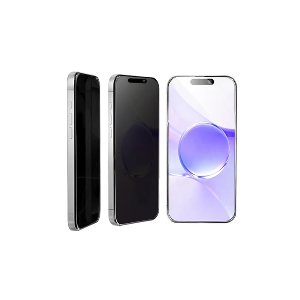 Apple İphone 16 Pro Bilvis 5in1 5d Magic Hayalet Cam Ekran Koruyucu - Siyah - Resim 3