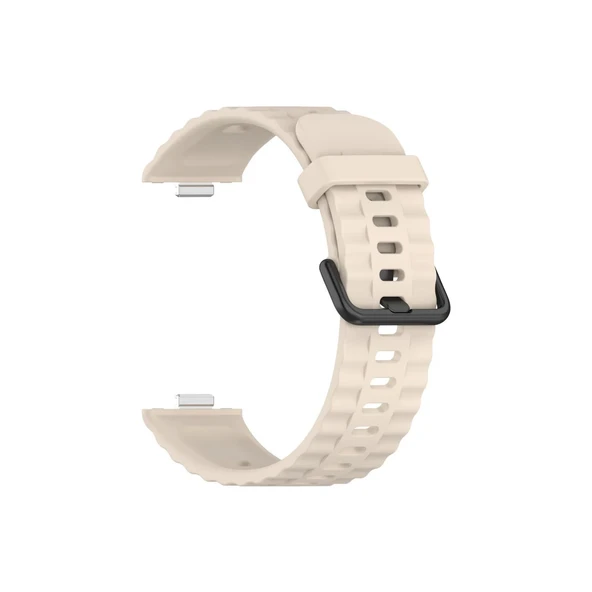 Huawei Watch Fit 3 Klasik Kordon - Bej - Resim 3