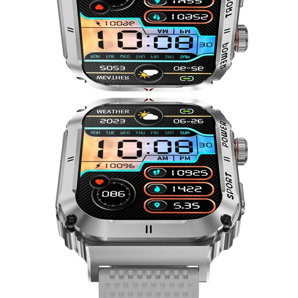 Joko Od3 2.1 İnç Ips Ekran Ip68 Su Geçirmez Konuşma Ve Nfc Özellikli Akıllı Saat - Gümüş ürün görseli 1