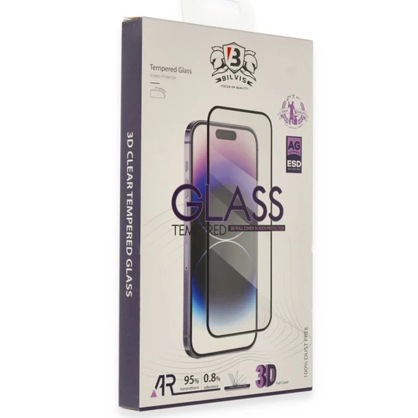 Apple İphone 17 Bilvis 3d Cam Ekran Koruyucu - Siyah ürün görseli 1